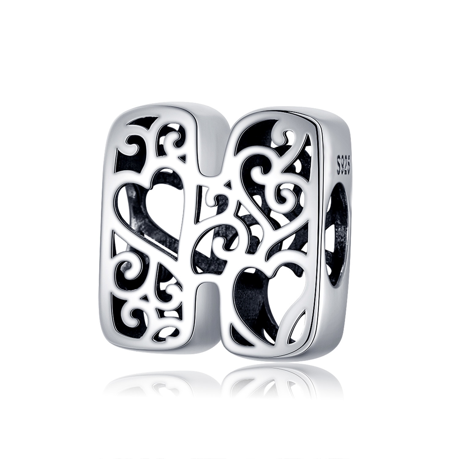 Talisman din argint In Love with letter H