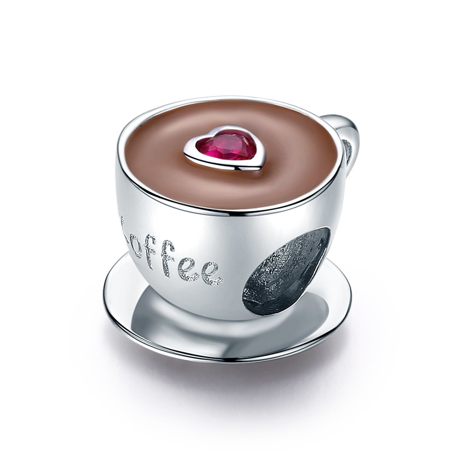 Talisman din argint I Love coffee