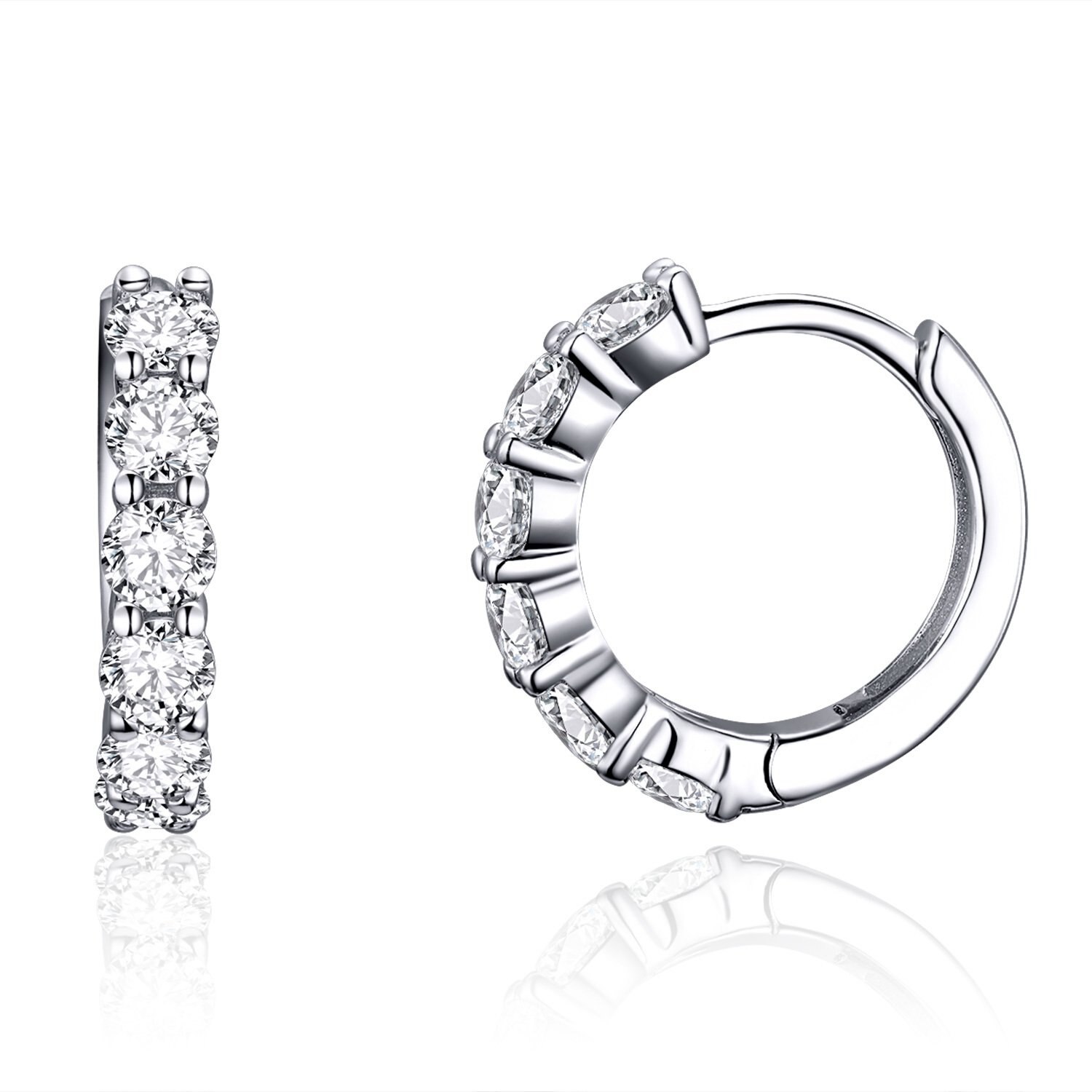 Cercei din argint Crystal hoops