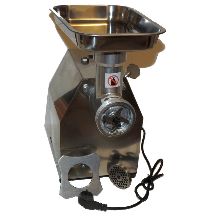 Set Masina Tocat carne Profesionala 800W, 150 Kg /Ora, Grandepo Micul Fermier 2020 pentru carmangerie cu 3 site si 2 cutite de rezerva