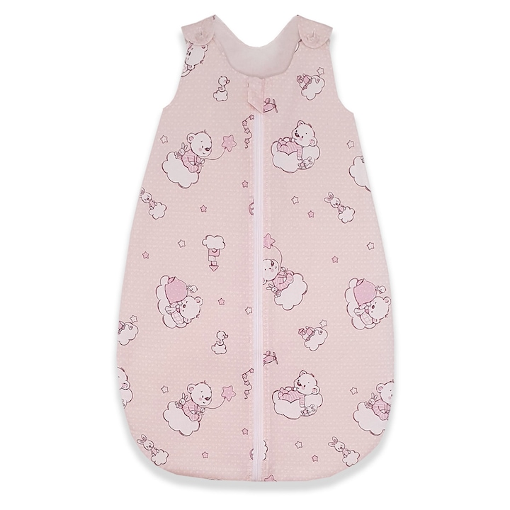 Sac de dormit, KidsDecor, vara 0.5 tog Ursuletul Martinica roz 70 cm