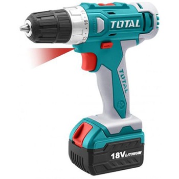 Masina de gaurit Total cu set 2 acumulatori 18V/LED Li-ion Masina de gaurit Total cu set 2 acumulatori 18V/LED Li-ion