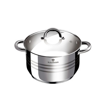 Oala cu capac, Blaumann, Gourmet Line, otel inoxidabil, 4.3 L Oala cu capac, Blaumann, Gourmet Line, otel inoxidabil, 4.3 L