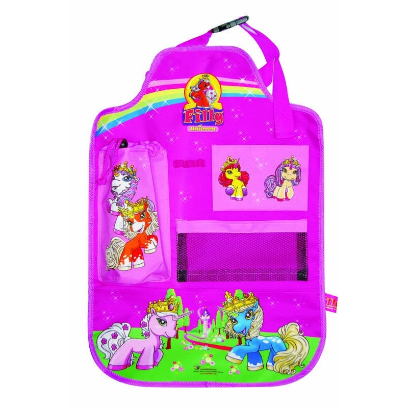 Organizator pentru scaunul auto , protectie scaun auto , impermeabil , buzunare pentru depozitare , cu fixare pe spatarul scaunului din fata , cu dimensiunile 40 x 60 cm