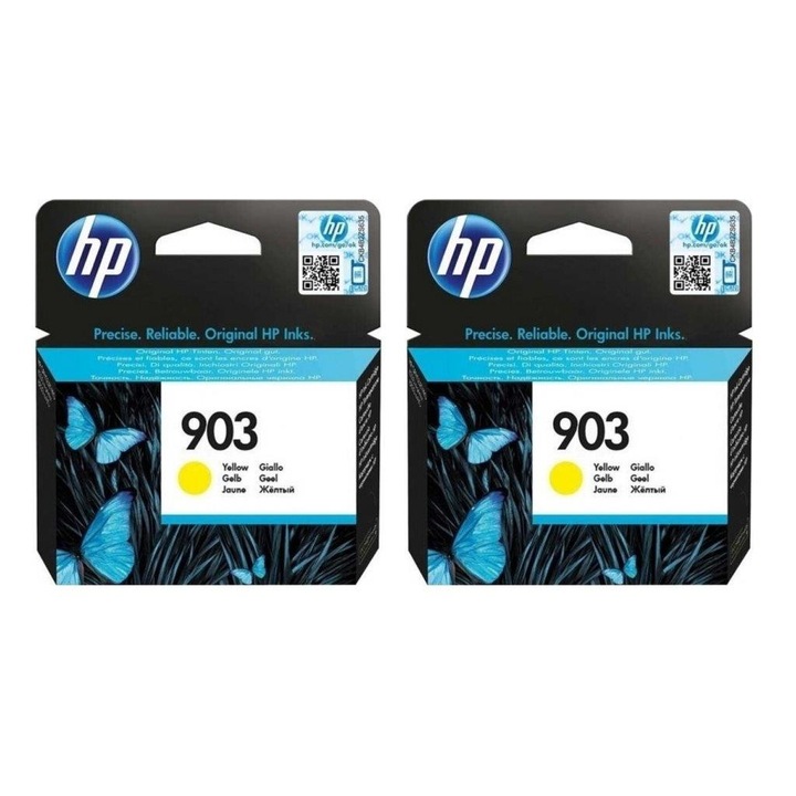 Pachet cartuse cerneala T6L95AE (903)x2 galben HP 8ml 630 pagini