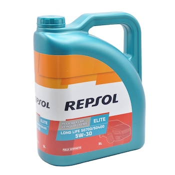 Ulei motor auto Repsol ELITE LONG LIFE 50700/50400 5W30, 5L, dezvoltat pentru VW/Audi/Skoda/Seat Ulei motor auto Repsol ELITE LONG LIFE 50700/50400 5W30, 5L, dezvoltat pentru VW/Audi/Skoda/Seat