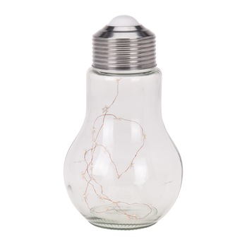 Lampa de sticla, transparenta, forma bec, 20LED, 31cm Lampa de sticla, transparenta, forma bec, 20LED, 31cm