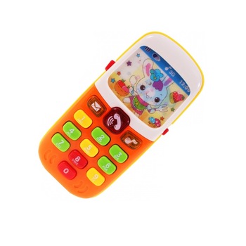 Jucarie interactiva MalPlay, Telefon mobil pentru copii cu sunete si lumini Jucarie interactiva MalPlay, Telefon mobil pentru copii cu sunete si lumini
