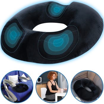 Perna colac antiescara, pentru hemoroizi, epiziotomie, Suporto®️ Donut Culoare Negru Perna colac antiescara, pentru hemoroizi, epiziotomie, Suporto®️ Donut Culoare Negru