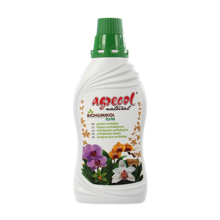 Ingrasamant pentru orhidee Biohumikol forte, lichid, cantitate 0,5L, fiind solubil in apa