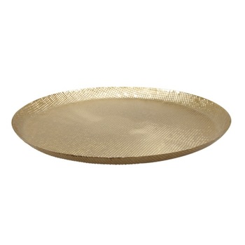 Platou metalic, auriu rotund, 50 cm Platou metalic, auriu rotund, 50 cm