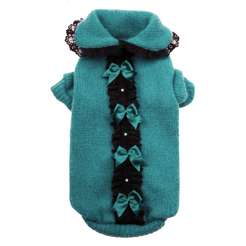 Pulover pentru caini Charlotte's Dress Sharon verde S- 3061