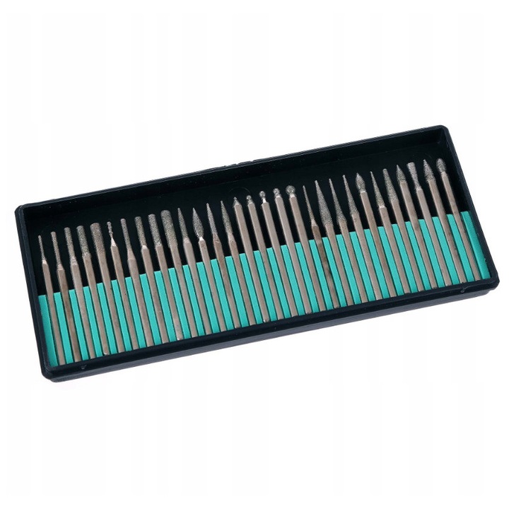 Комплект фрезери Technic JC1906, Диамантени, 30 броя, 3 мм