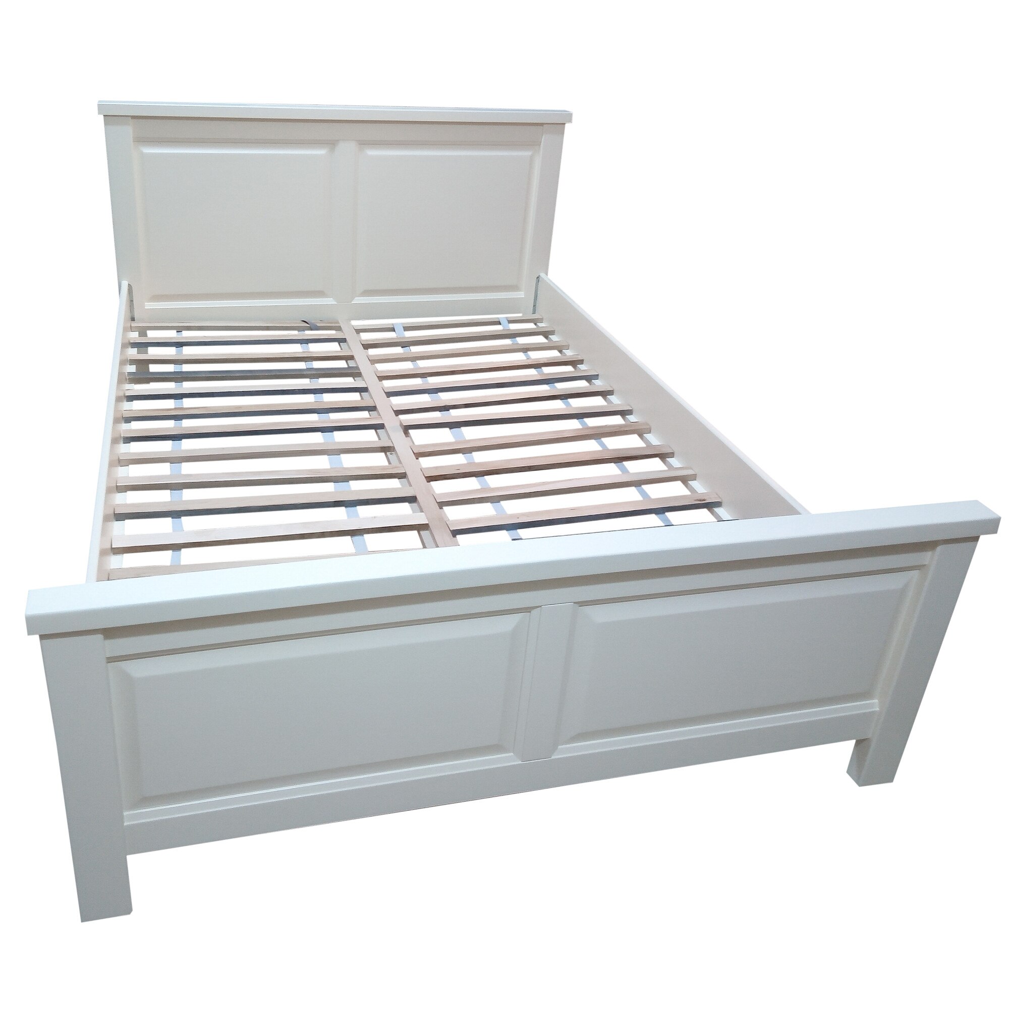 Pat lemn masiv Marius 140x200 cm, crem, Ramely