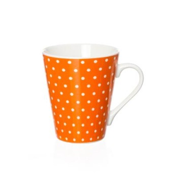 Cana orange JJA, cu buline, 325 ml Cana orange JJA, cu buline, 325 ml