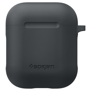 Husa de protectie din silicon AirPods Spigen Charcoal Husa de protectie din silicon AirPods Spigen Charcoal