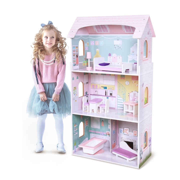 Кукольные игрушки купить. Кукольный домик Eco Toys td027. Домик для кукол TOMIX Anna. Кукольный домик Edufun с аксессуарами. Деревянный дом для кукол ECOTOYS.