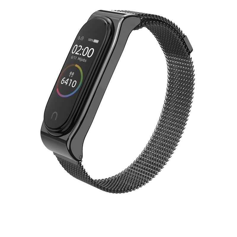 Curea otel inoxidabil Tech-Protect Milaneseband Xiaomi Mi Band 3/4 Black