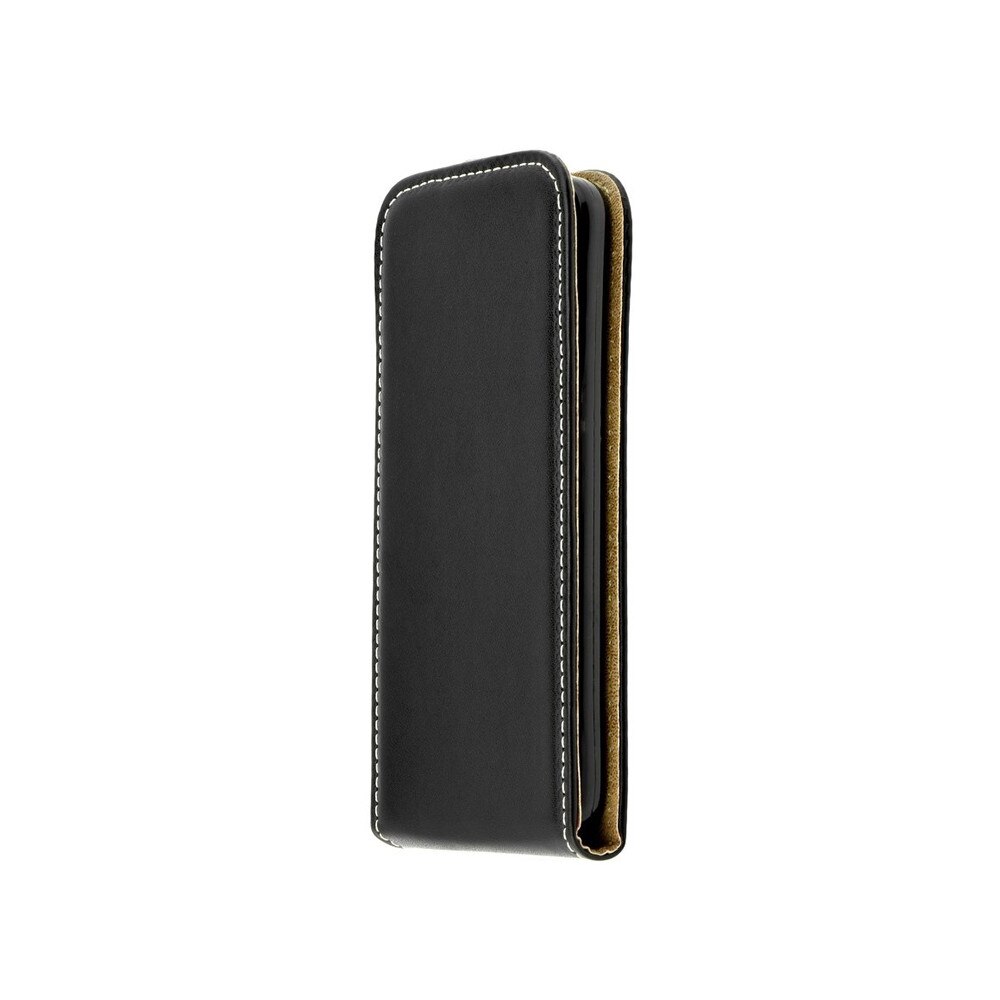 Husa pentru Samsung Galaxy A80 / A90, Slim Flexy, Prindere magnetica, Piele ecologica, Negru