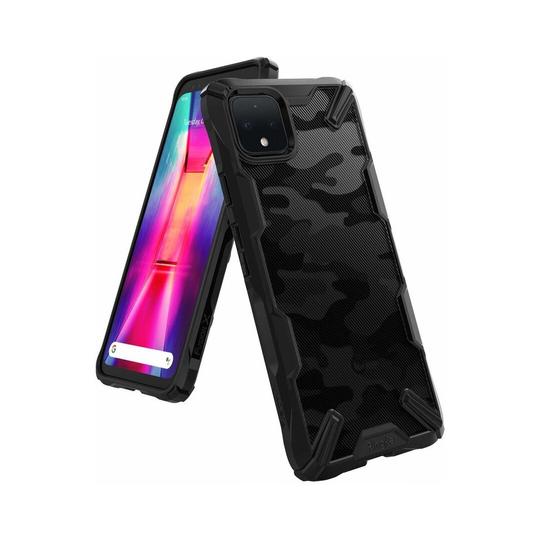 Husa Google Pixel 4 Ringke FUSION X Negru Camuflaj