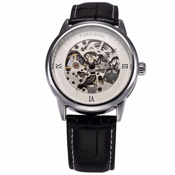 Ceas Forsining Unisex Automatic Casual Elegant Argintiu, PN999148SR, curea din piele, afisaj Analog Ceas Forsining Unisex Automatic Casual Elegant Argintiu, PN999148SR, curea din piele, afisaj Analog