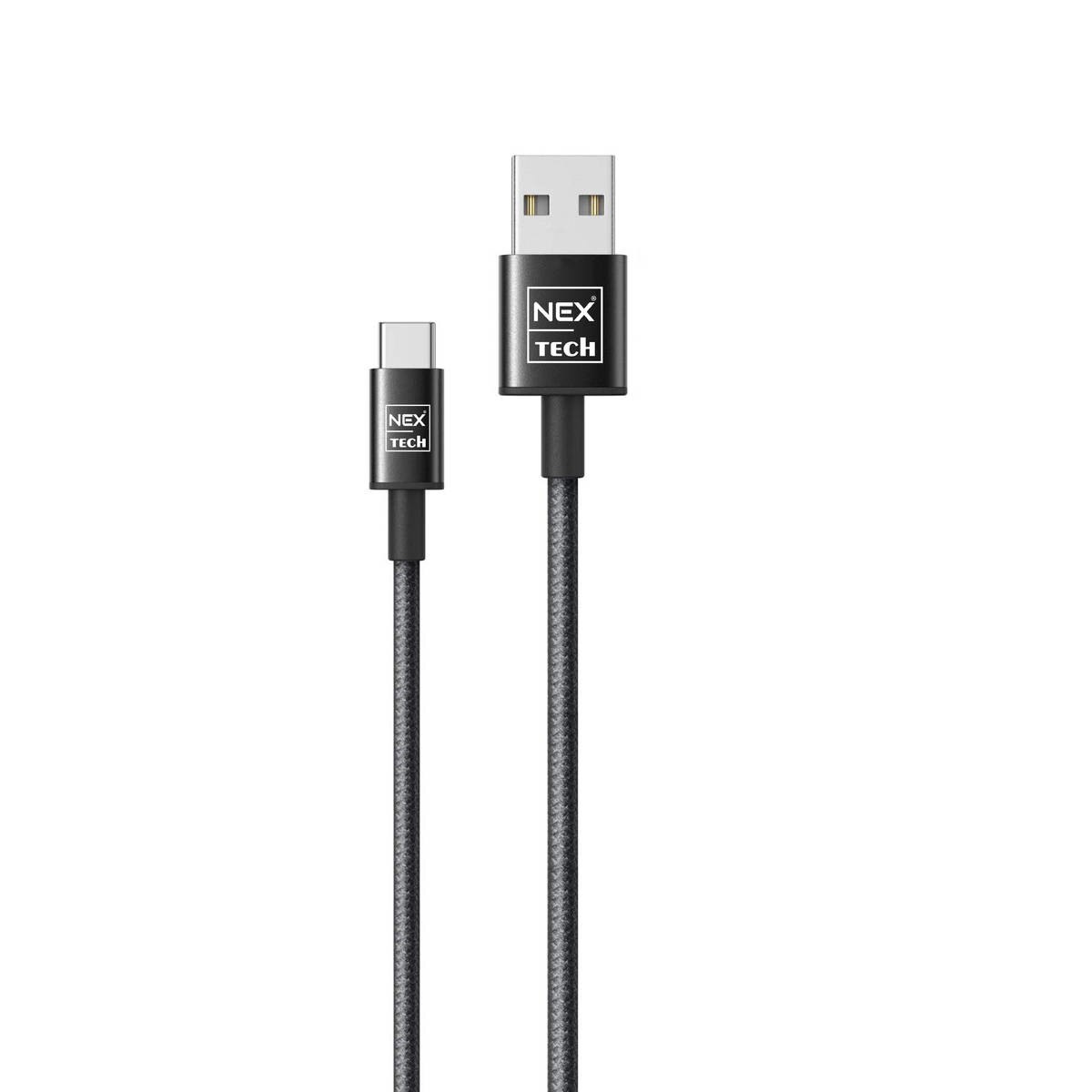 Cablu de date / incarcare NEX TECH PREMIUM Type C 1m Transfer date Incarcare Sincronizare Flexibil Compatibilitate Universala Negru