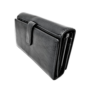 Portofel de dama, Hassion A-04, negru cu doua zone distincte Portofel de dama, Hassion A-04, negru cu doua zone distincte