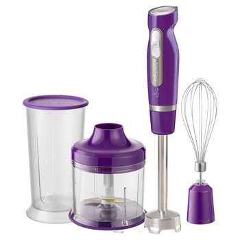 Blender de mana Sencor SHB 4465VT, 1000 W, 25 trepte de viteza, 6 lame Titanium, mov Blender de mana Sencor SHB 4465VT, 1000 W, 25 trepte de viteza, 6 lame Titanium, mov