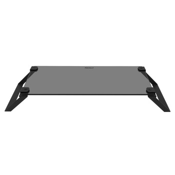 Suport de sticla de birou pentru monitoare, Macally Tempered Glass Monitor Stand, (gri inchis) Suport de sticla de birou pentru monitoare, Macally Tempered Glass Monitor Stand, (gri inchis)