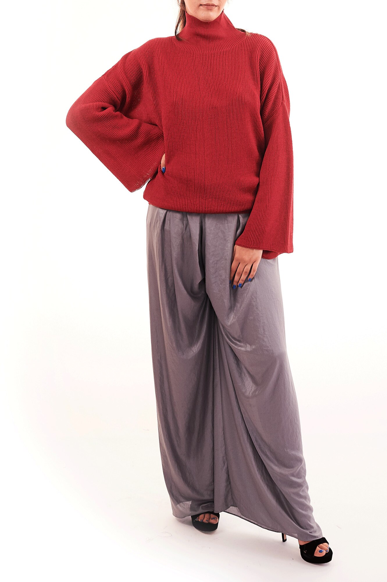 Pulover, Carmen Grigoriu, Rosu -L INTL