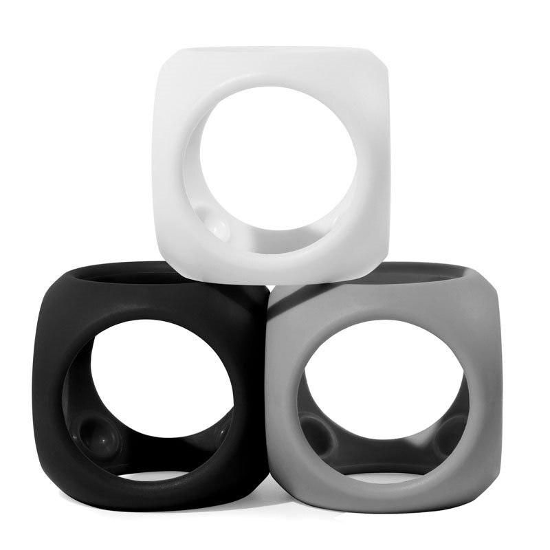 Set 3 jucarii senzoriale flexibile monocrom, Oibo