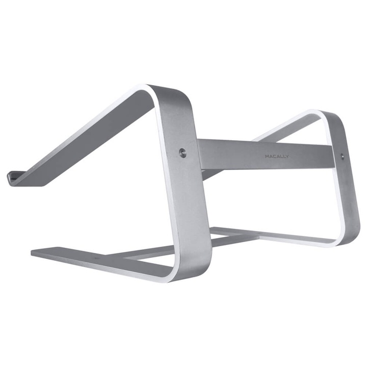 Suport portabil pentru MacBook si laptopuri, Macally Aluminium, gri inchis