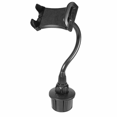 Suport auto pentru telefoane mobile si tablete cu dimensiuni de la 96 mm la 203 mm, Macally mCup Tab, (negru)