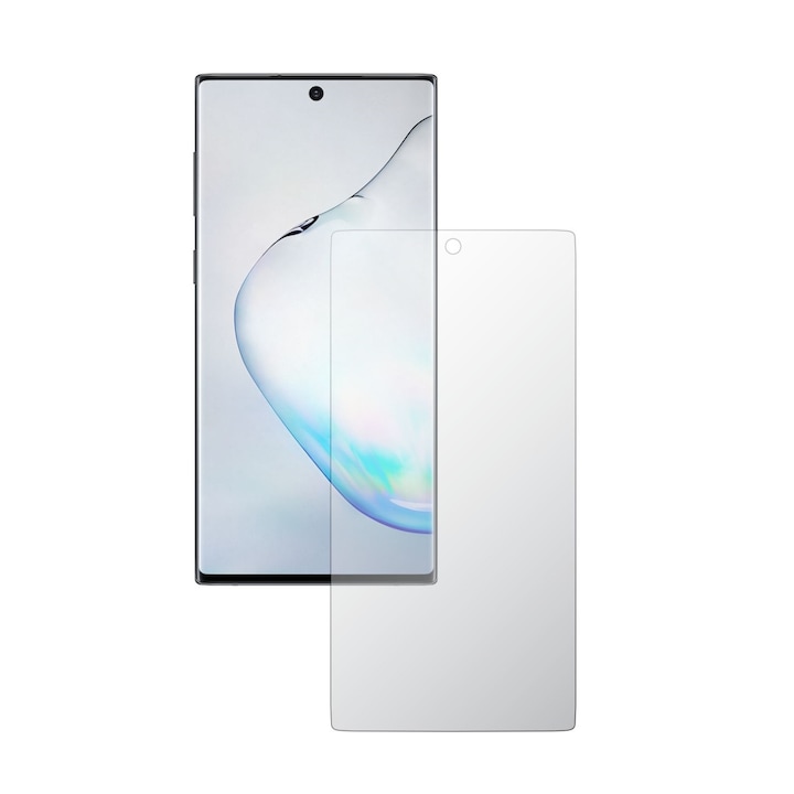 Set 4X Folie Protectie Ecran Folie24, pentru Samsung Galaxy Note 10+ Plus (5G), 2X Ultra-Clear + 2X Mate, Acoperire Full-Display si Case-Friendly, Adezive, Flexibile cu Auto Regenerare