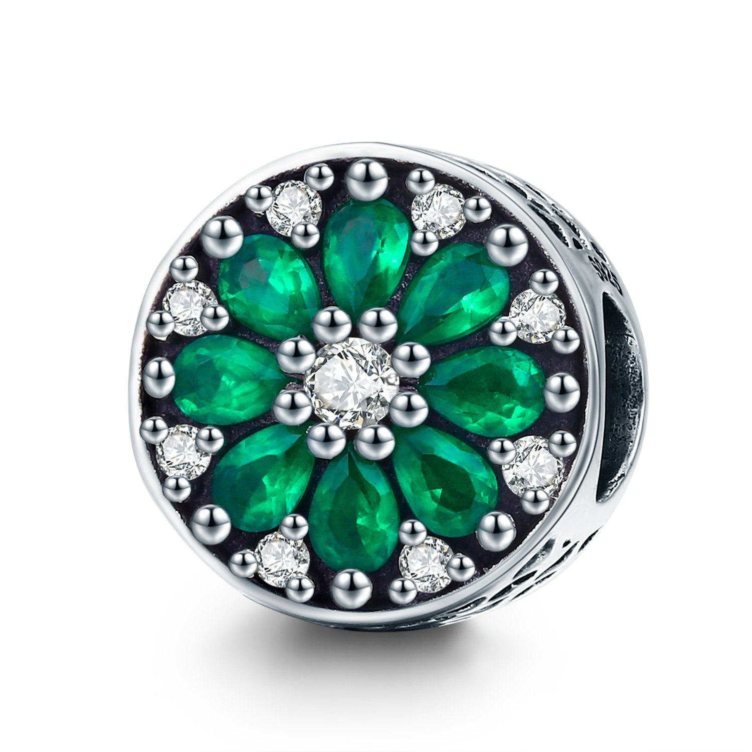 Talisman din argint Luminous Green star