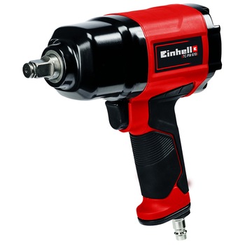 Pistol insurubat pneumatic cu impact pentru compresor Einhell TC-PW 610, 6.3 bar presiune maxima, 142 l/min consum aer, 610 Nm + 10 tubulare + cutie transport Pistol insurubat pneumatic cu impact pentru compresor Einhell TC-PW 610, 6.3 bar presiune maxima, 142 l/min consum aer, 610 Nm + 10 tubulare + cutie transport