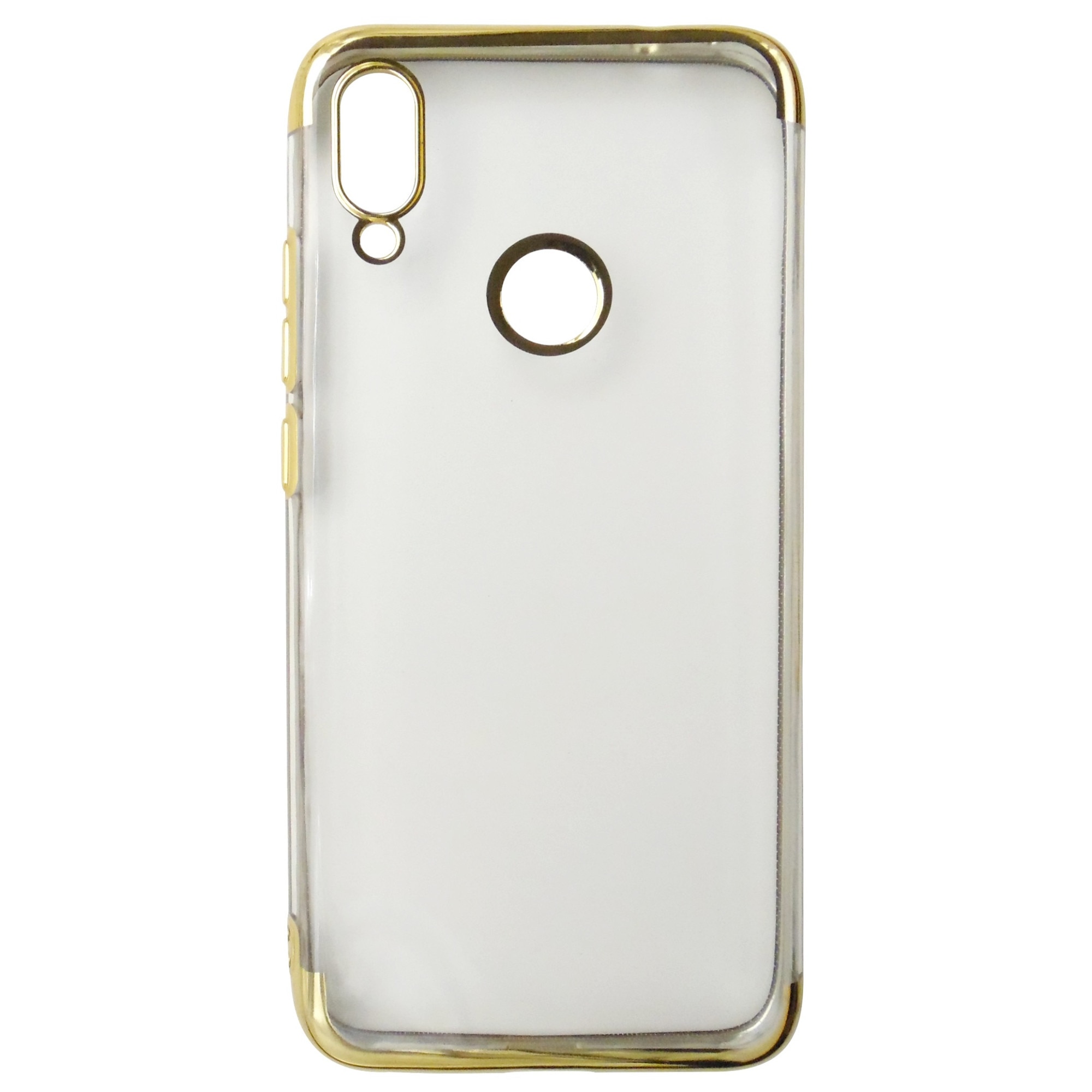 Husa silicon Forcell New Electro transparenta cu margini electroplacate aurii pentru Xiaomi Redmi Note 7