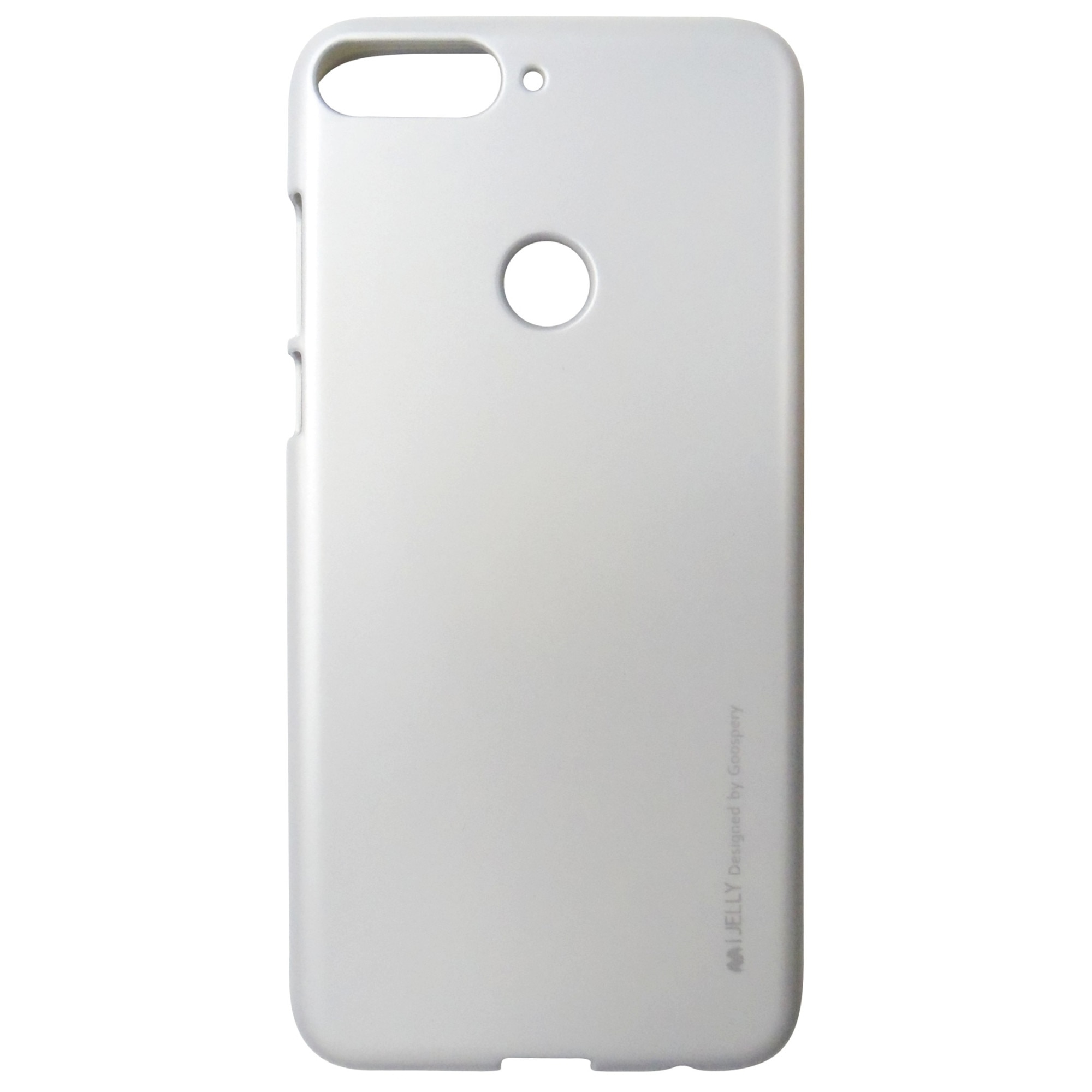 Husa silicon Mercury Goospery i-Jelly argintiu metalic pentru Huawei Y7 Prime 2018