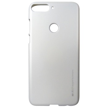 Husa silicon Mercury Goospery i-Jelly argintiu metalic pentru Huawei Y7 Prime 2018 Husa silicon Mercury Goospery i-Jelly argintiu metalic pentru Huawei Y7 Prime 2018