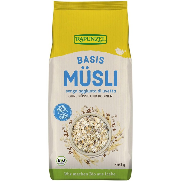 Musli de baza bio, 750g, Rapunzel