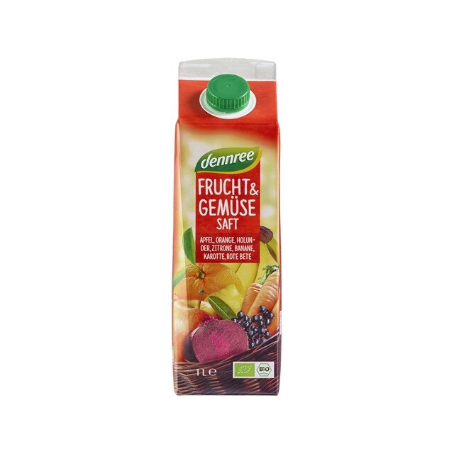 Suc rosu de fructe si legume Bio Dennree 1 L