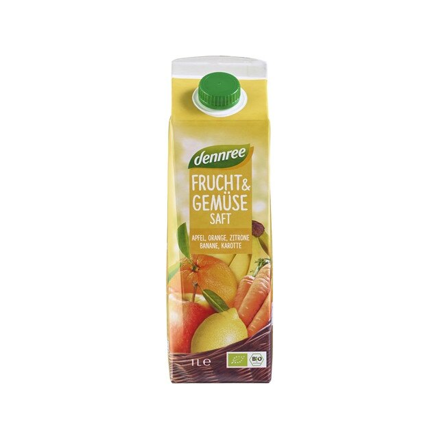 Suc galben de fructe si legume Bio Dennree 1 L