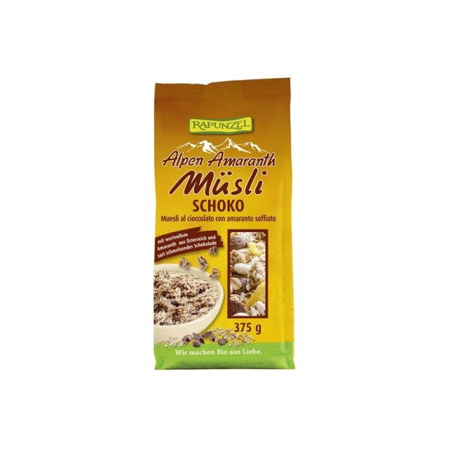 Musli cu amarant si ciocolata BIo Rapunzel 375 g