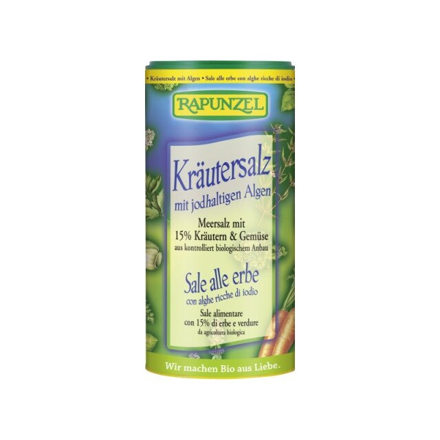 Sare iodata cu 15 ierburi si legume Bio Rapunzel 125 g