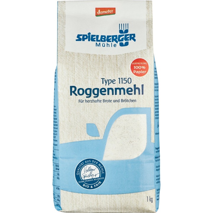 Faina de secara TIP 1150 Demeter bio, 1kg, Spielberger