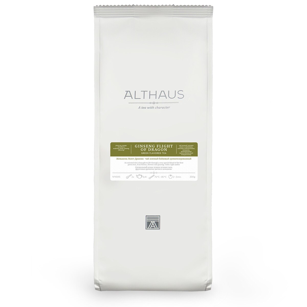 Ceai verde Ginseng Flight of Dragon Loose Tea Althaus 200 g