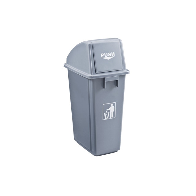 Cos ICIKALA PROFI pentru gunoi cu capac batant 58L 47x33x81cm culoare gri