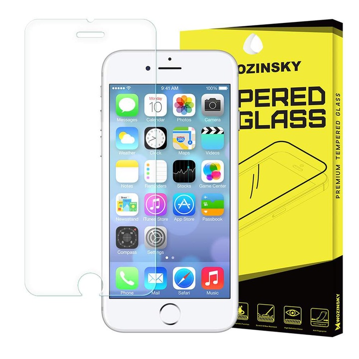 WOZINSKY edzett üveg 9H PRO + képernyővédő fólia iPhone 8/7 / 6S / 6 kijelzőfólia üvegfólia tempered glass