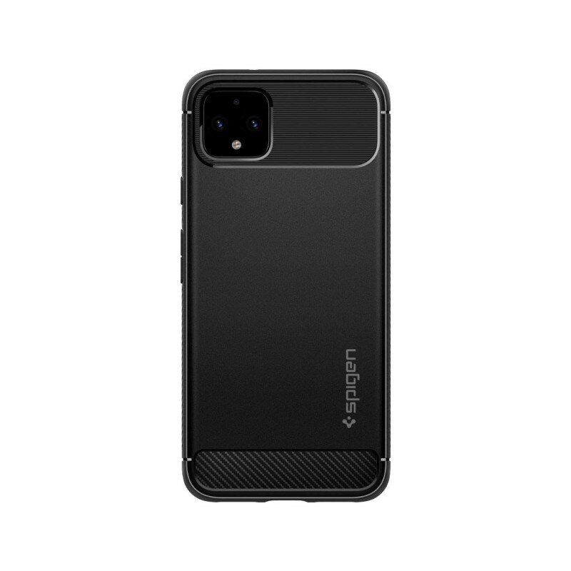 Husa Premium Originala Spigen Rugged Armor Google Pixel 4 Xl, Silicon, Negru