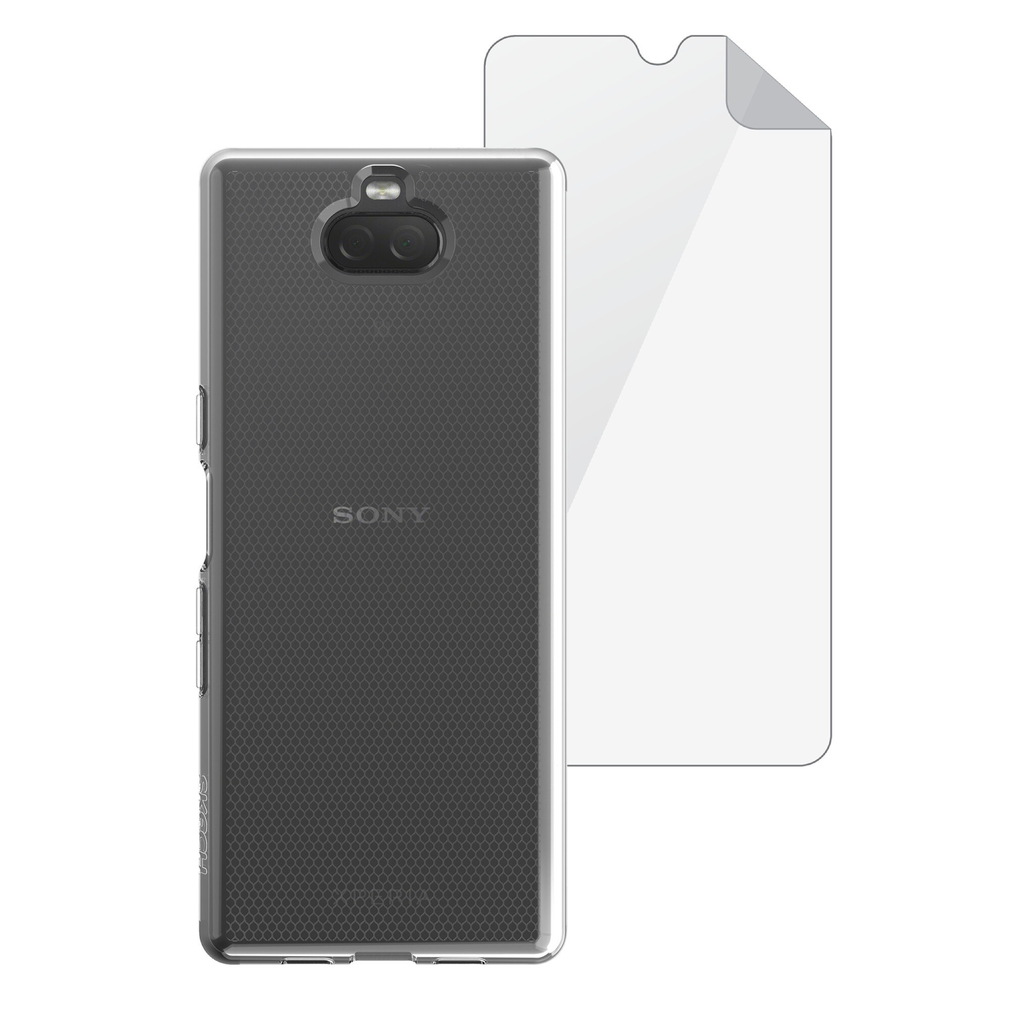 Pachet PROMO husa + folie de protectie Skech Matrix SE pentru Sony Xperia 10, Transparent